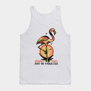 Vintage Flamingo Stand Tall and be Fabulous Tank Top